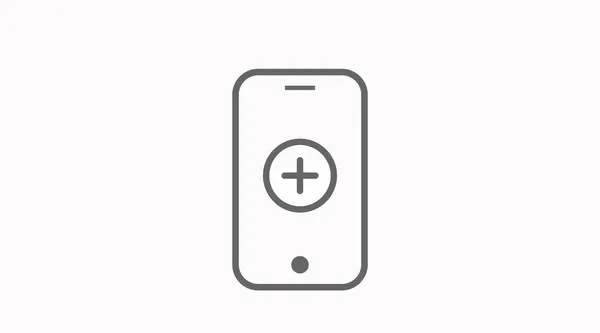 Smartphone Add Icon Hinzufügen Vektorisolierte Editierbare Flache Abbildung — Stockvektor