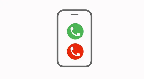 Smartphone Call Icon Vector Isolated Editable Flat Illustration — Stock Vector