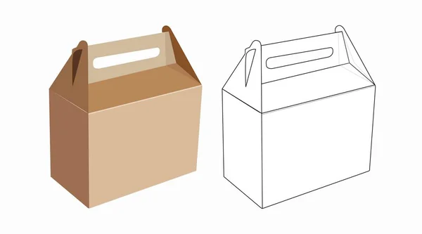 Take Away Box Vektor Isolierte Set Von Take Away Boxen — Stockvektor