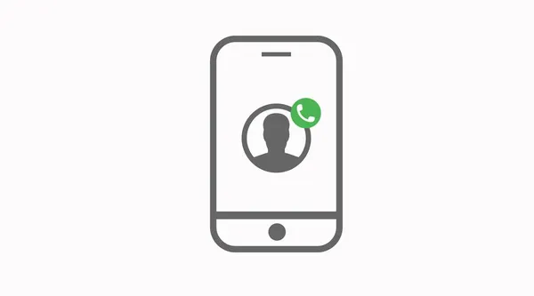 Smartphone Call Icon Vector Isolated Editable Flat Illustration — Stock Vector