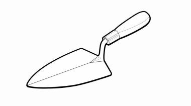 Bir Tuğlacı Şövalyesinin İzole Edilmiş Vektör İllüzyonu. Siyah ve beyaz doğrusal düzenlenebilir illüstrasyon