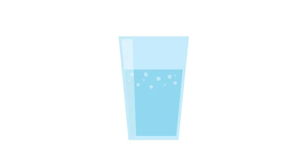 Wasserglas Ikone Vorhanden Vektor Isolierte Flache Abbildung — Stockvektor