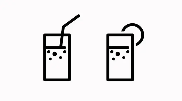 Drinks Icon Set Vektor Izolované Zadní Bílá Sada Různých Nápojů — Stockový vektor
