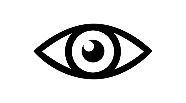 Ícone Ocular Vetor Isolado Ilustração Editável Preto Branco Olho — Vetor de Stock