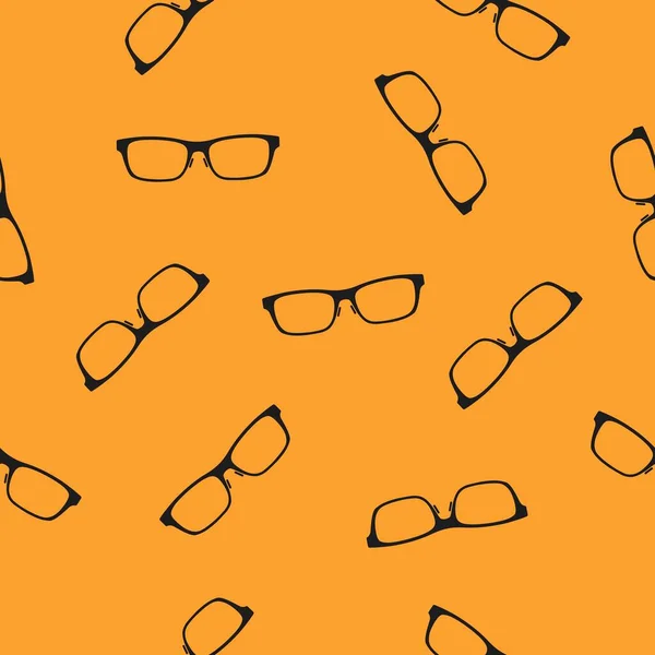 Modèle Lunettes Orange Modèle Vectoriel Sans Couture Arrière Plan Papier — Image vectorielle