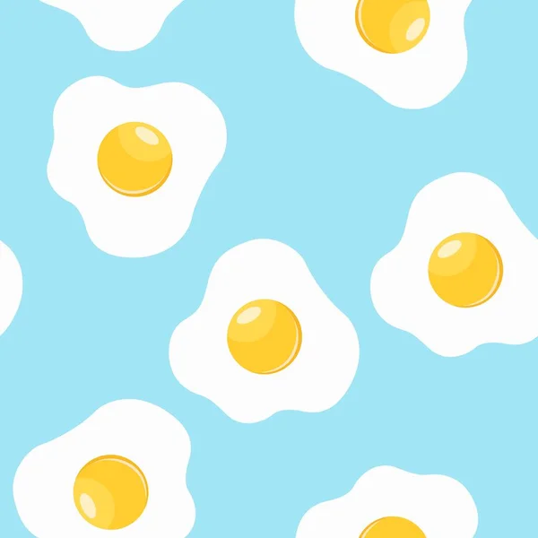 Fried Eggs Pattern Vector Seamless Fried Eggs Pattern Wallpaper Vetores De Stock Royalty-Free