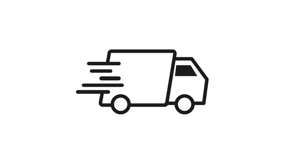 Dodávka Truck Icon Vektor Izolované Ilustrace Kamionu — Stockový vektor