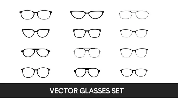Vektor Izoloval Ilustraci Brýlového Rámu Sada Brýlových Obrub Royalty Free Stock Vektory