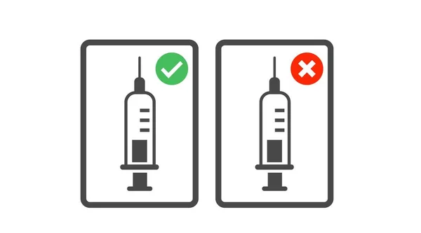 Zestaw Ikon Sprawdzania Szczepionek Vector Edtable Pojedynczy Zestaw Ilustracji — Wektor stockowy