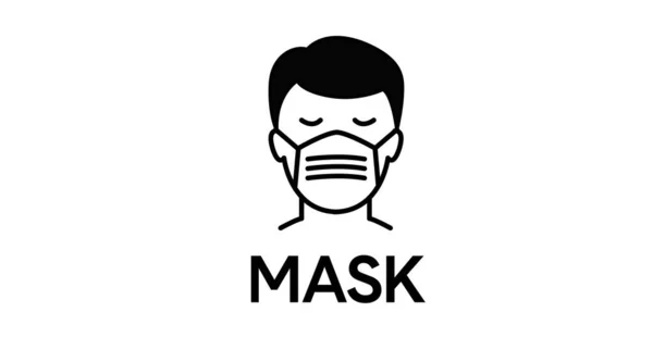 Icono Máscara Facial Ilustración Lineal Editable Aislada Vectorial — Archivo Imágenes Vectoriales