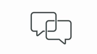 Konuş Simge. Vektör izole edilebilir siyah beyaz illüstrasyon