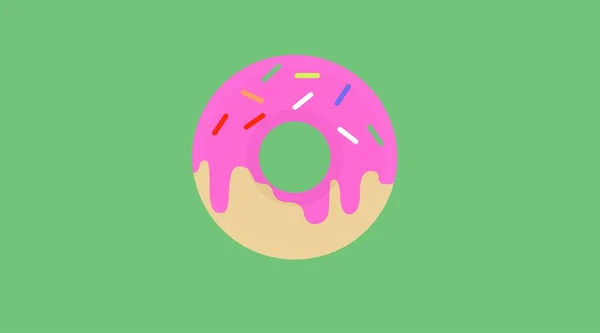 Donut Icon Vorhanden Vektor Isolierte Flache Editierbare Illustration Eines Donuts — Stockvektor