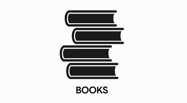 Books Pile Icon Vector Flat Editable Isolated Illustration — Stock Vector