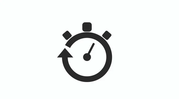 Icona Del Cronometro Illustrazione Vettoriale Isolata Modificabile Bianco Nero — Vettoriale Stock