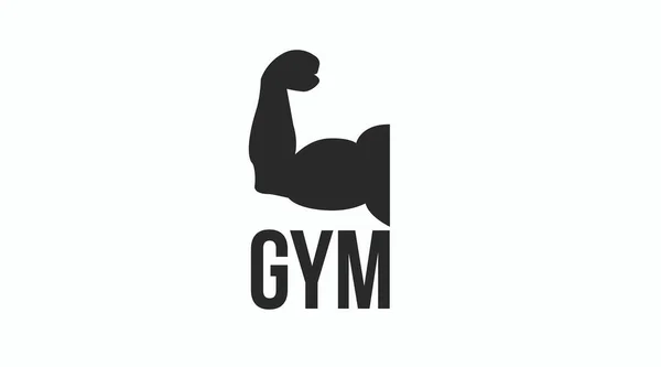 Gimnasio Icono Firmar Con Brazo Ilustración Editable Aislada Vectorial — Archivo Imágenes Vectoriales