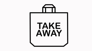 İzole edilmiş Siyah ve Beyaz Paket Paketi Simgesi veya İmzası