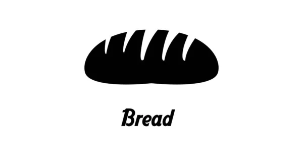 Икона Хлеба Векторная Изолированная Черно Белая Иллюстрация — стоковый вектор