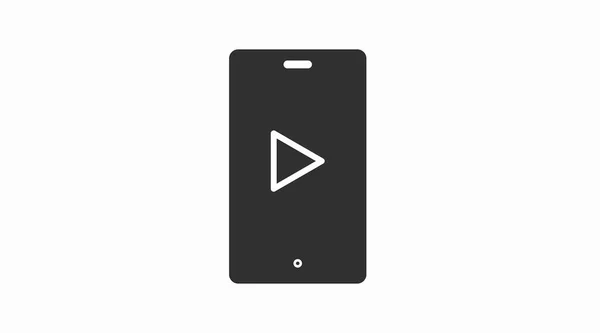 Smartphone Video Icon Ilustração Linear Editável Isolada Vetorial — Vetor de Stock
