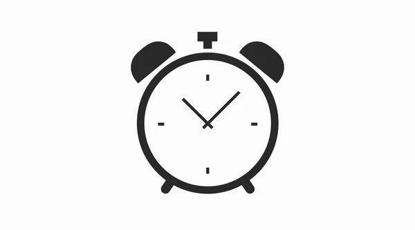 Ícone Relógio Alarme Ilustração Editável Preto Branco Isolada Vetor —  Vetores de Stock