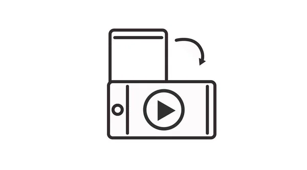 Icono Vídeo Smartphone Ilustración Editable Aislada Vectorial — Vector de stock