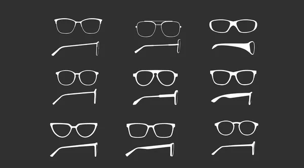 Ilustración Aislada Vectorial Conjunto Marcos Gafas Set Gafas Negras Marco Vector De Stock