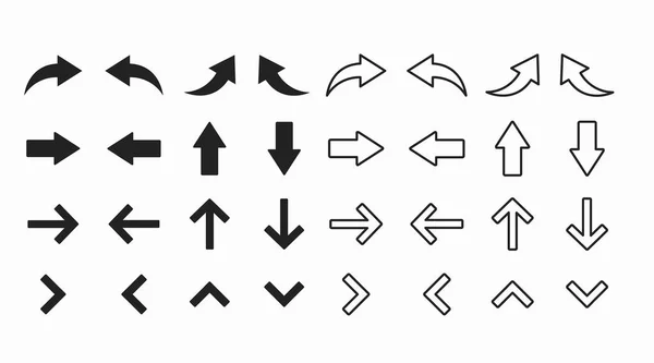 Набор Значков Стрелок Векторный Изолированный Набор Стрелок — стоковый вектор
