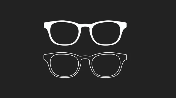 矢量眼镜集合 Vector Black White Isolated Illustration Set Glasses — 图库矢量图片