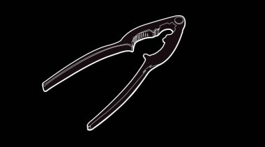 Bir Çelik Fındıkkıran 'ın Siyah ve Beyaz Görünümü