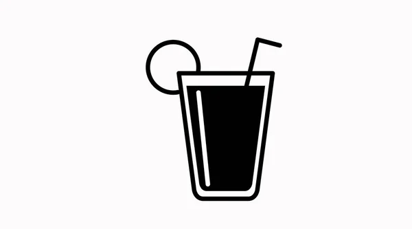 Drink Icoon Vector Geïsoleerde Illustratie Van Een Glas Met Vloeistof — Stockvector