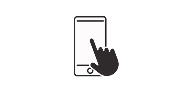 Smartphone Flach Illustration Vektorisolierte Flache Editierbare Illustration Eines Smartphone Geräts — Stockvektor