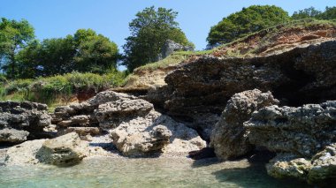Abhazya 'da Karadeniz kıyısında.                          