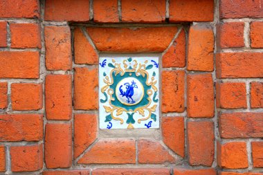 Eski tuğla duvarın dokusu.