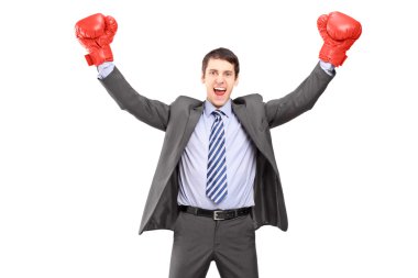 erkek takım elbise ve Boks eldiveni