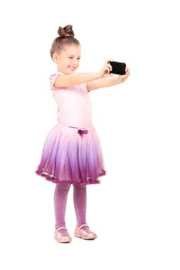 küçük balerin alarak selfie