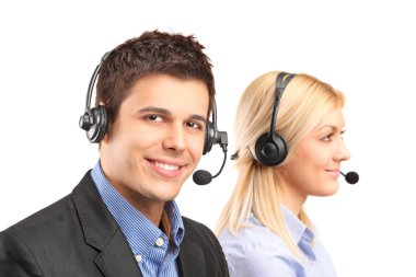 Customer service operators clipart