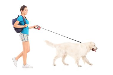 Onu köpek yürüyen kız öğrenci