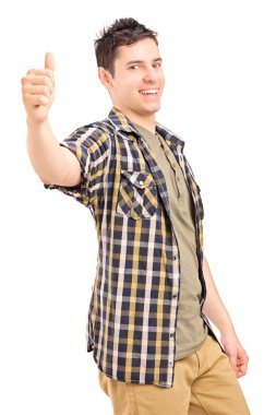 erkek vererek başparmak yukarı