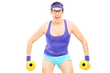 İnek çocuk ile Halter egzersiz