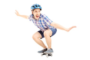 skate board üzerinde paten adam