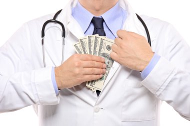 Doktor cebine para koymak