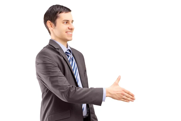 Businessman shaking hand — Stock Photo, Image