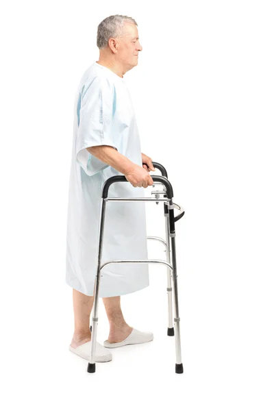 Seniorin mit Rollator — Stockfoto