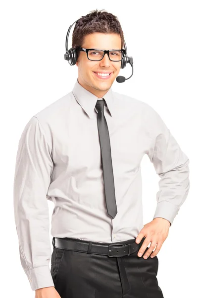 Male customer service operator — Stock Photo, Image