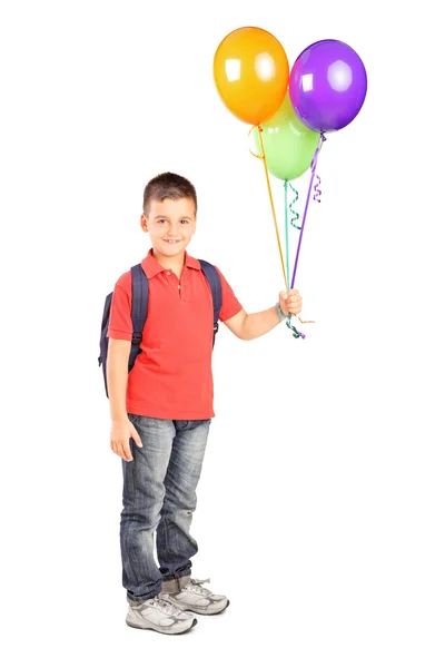 Balon okullu çocuk holding grup — Stok fotoğraf