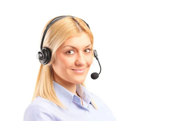 Operadora de servicio de llamada femenina —  Fotos de Stock
