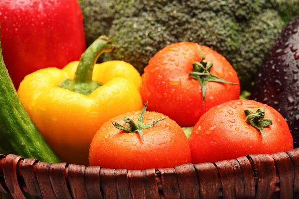 Varias verduras en cesta — Foto de Stock