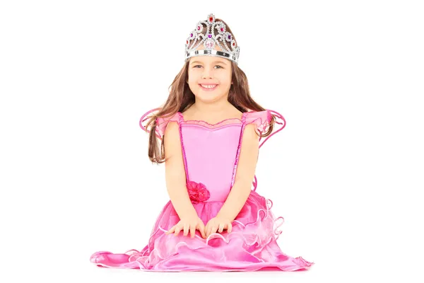 Prenses gibi giyinmiş kız — Stok fotoğraf