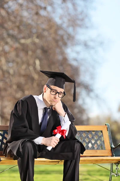 Besorgter Doktorand — Stockfoto