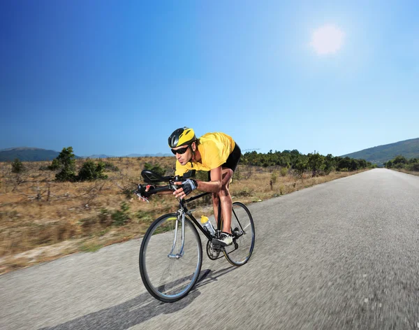 Cyklista na koni na kole — Stock fotografie