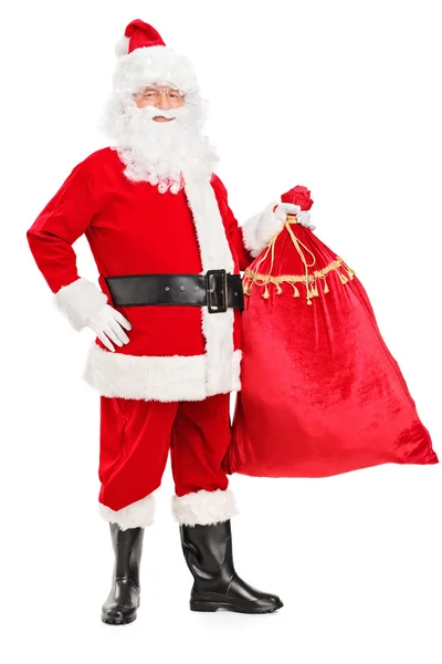 Santa Claus bolsa de espera — Foto de Stock
